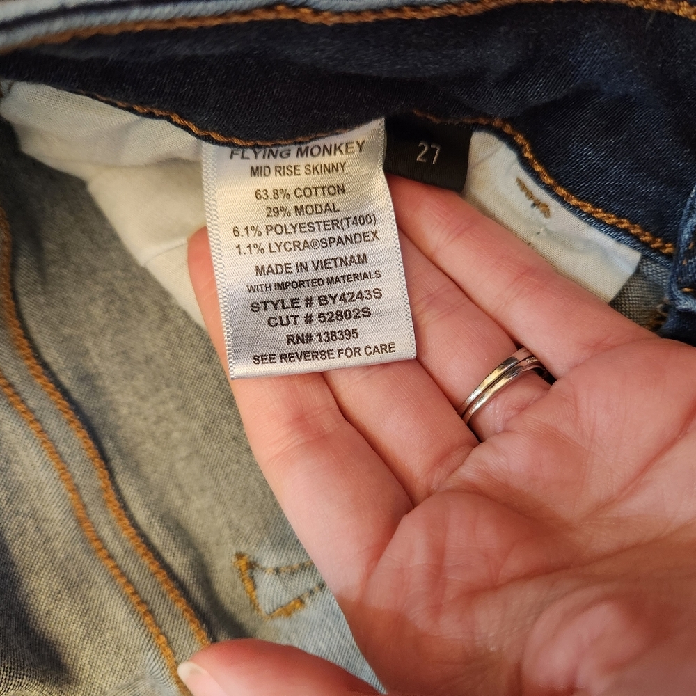 Flying Monkey Mid Rise Skinny Jean - Picture 4 of 4